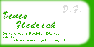 denes fledrich business card